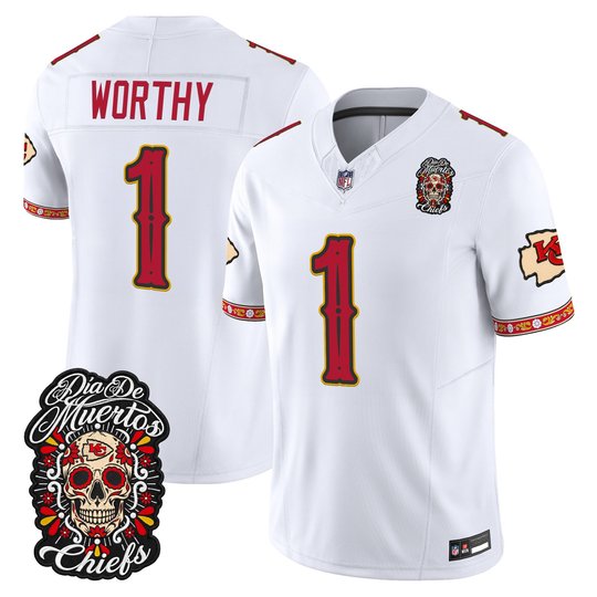 Men's Kansas City Chiefs Día de los Muertos Vapor Limited Jersey - All Stitched