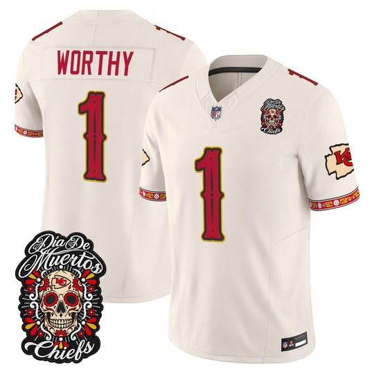 Men's Kansas City Chiefs Día de los Muertos Vapor Limited Jersey - All Stitched