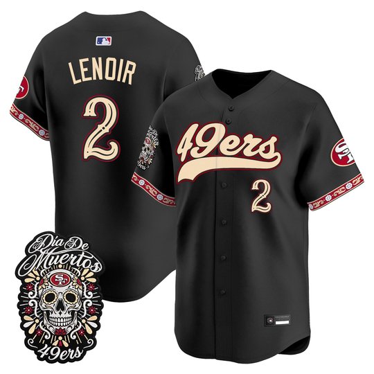 Men's San Francisco 49ers Día de los Muertos Vapor Limited Baseball Jersey - All Stitched