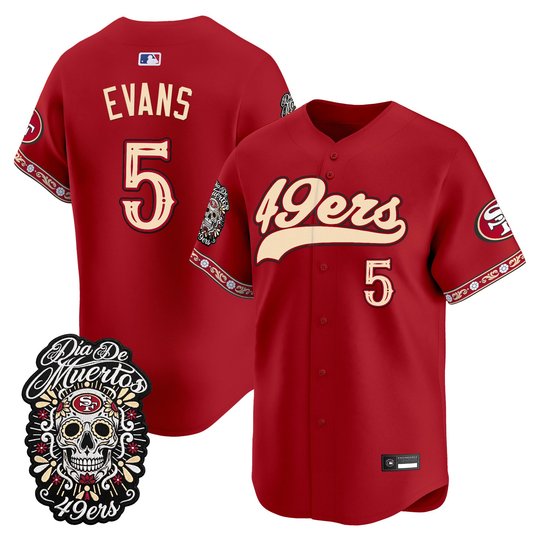 Men's San Francisco 49ers Día de los Muertos Vapor Limited Baseball Jersey - All Stitched
