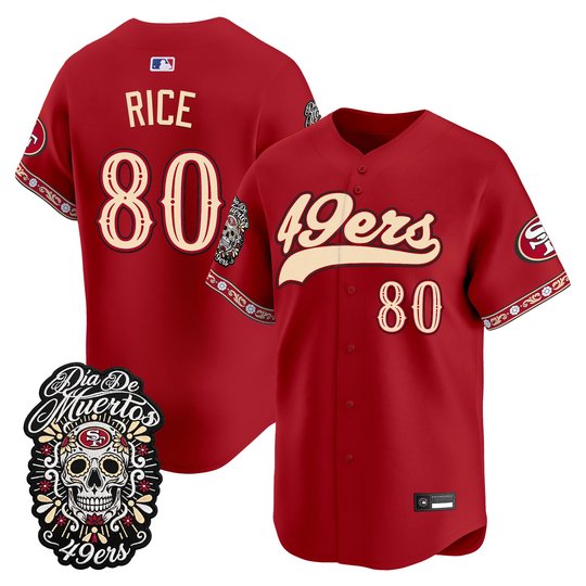 Men's San Francisco 49ers Día de los Muertos Vapor Limited Baseball Jersey - All Stitched