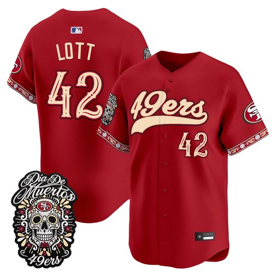 Men's San Francisco 49ers Día de los Muertos Vapor Limited Baseball Jersey - All Stitched