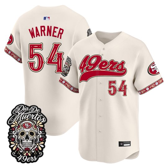 Men's San Francisco 49ers Día de los Muertos Vapor Limited Baseball Jersey - All Stitched