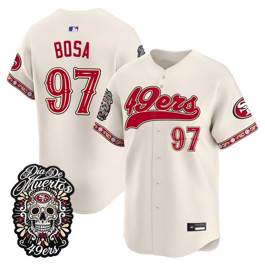 Men's San Francisco 49ers Día de los Muertos Vapor Limited Baseball Jersey - All Stitched