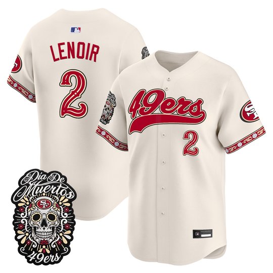 Men's San Francisco 49ers Día de los Muertos Vapor Limited Baseball Jersey - All Stitched