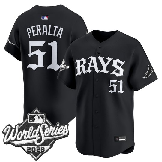 Men's Tampa Bay Rays 2026 World Series Vapor Premier Limited Jersey - Old English Edition - All Stitched
