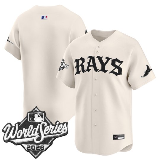 Men's Tampa Bay Rays 2026 World Series Vapor Premier Limited Jersey - Old English Edition - All Stitched