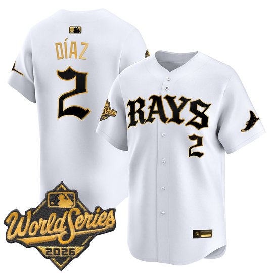 Men's Tampa Bay Rays 2026 World Series Vapor Premier Limited Jersey - Old English Edition - All Stitched