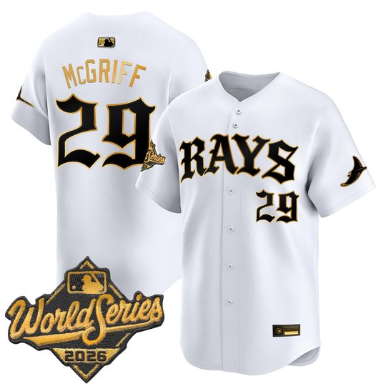 Men's Tampa Bay Rays 2026 World Series Vapor Premier Limited Jersey - Old English Edition - All Stitched