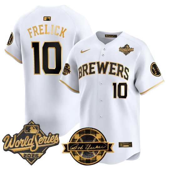 Men's Milwaukee Brewers 2026 World Series Vapor Premier Limited Jersey V2 - Bob Uecker Patch - All Stitched