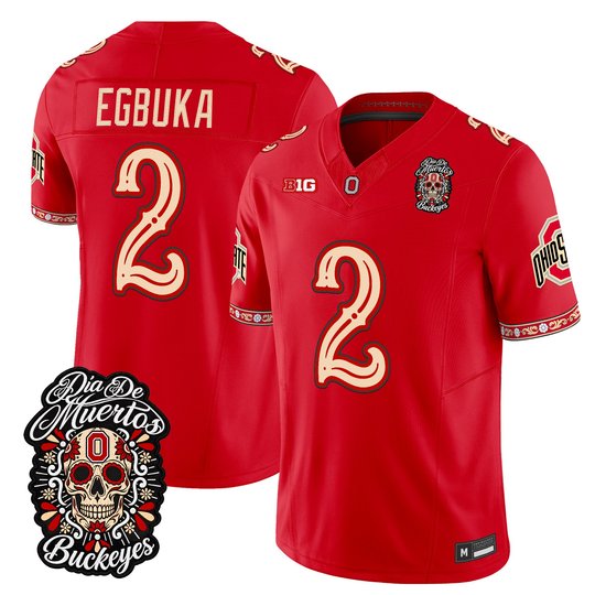 Men's Ohio State Buckeyes Día de los Muertos Vapor Limited Jersey - All Stitched