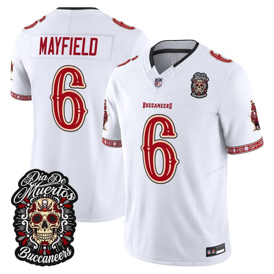 Men's Tampa Bay Buccaneers Día de los Muertos Vapor Limited Jersey - All Stitched