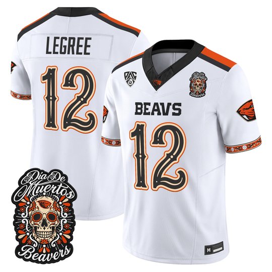 Men's Oregon State Beavers Día de los Muertos Vapor Limited Jersey - All Stitched