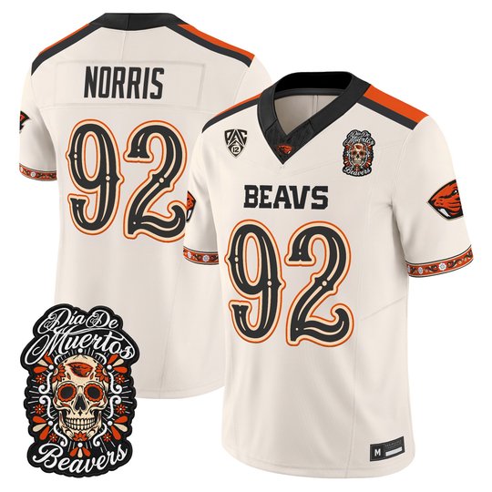 Men's Oregon State Beavers Día de los Muertos Vapor Limited Jersey - All Stitched