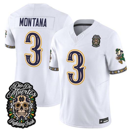 Men's Notre Dame Fighting Irish Día de los Muertos Vapor Limited Jersey - All Stitched