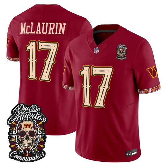 Men's Washington Commanders Día de los Muertos Vapor Limited Jersey - All Stitched