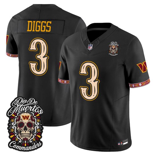 Men's Washington Commanders Día de los Muertos Vapor Limited Jersey - All Stitched