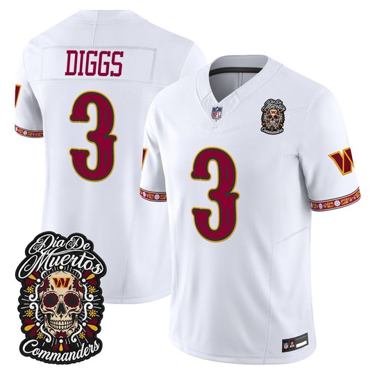 Men's Washington Commanders Día de los Muertos Vapor Limited Jersey - All Stitched