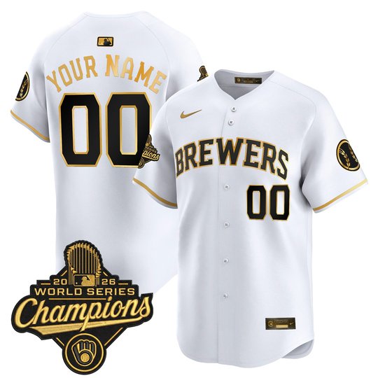 Milwaukee Brewers 2026 World Series Champions Vapor Premier Limited Custom Jersey - All Stitched
