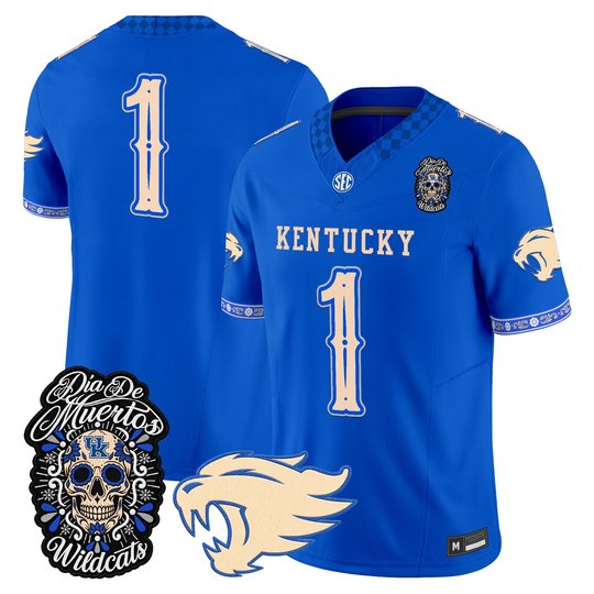 Men's Kentucky Wildcats Día de los Muertos Vapor Limited Jersey - All Stitched