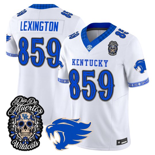 Men's Kentucky Wildcats Día de los Muertos Vapor Limited Jersey - All Stitched