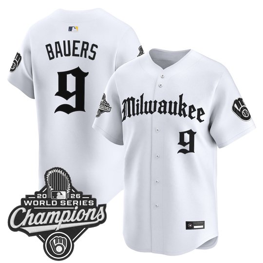 Men's Milwaukee Brewers 2026 World Series Champions Vapor Premier Limited Jersey - Gothic Edition - All Stitched