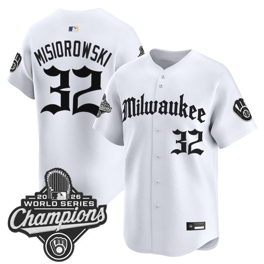 Men's Milwaukee Brewers 2026 World Series Champions Vapor Premier Limited Jersey - Gothic Edition - All Stitched