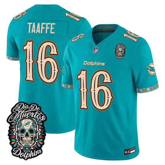 Men's Miami Dolphins Día de los Muertos Vapor Limited Jersey - All Stitched