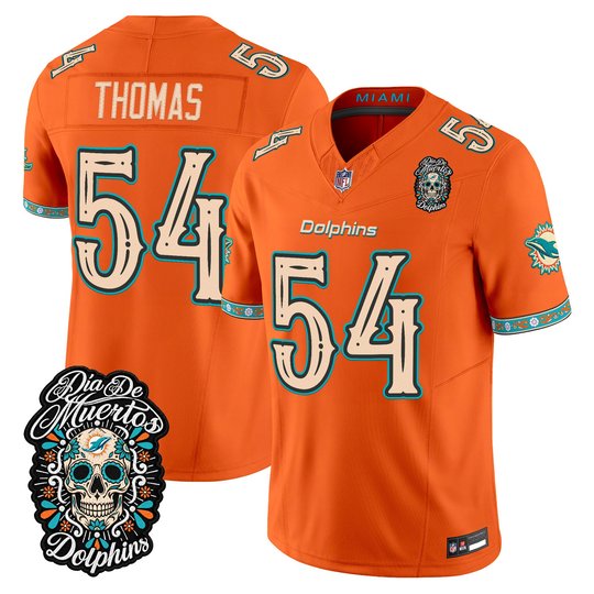 Men's Miami Dolphins Día de los Muertos Vapor Limited Jersey - All Stitched