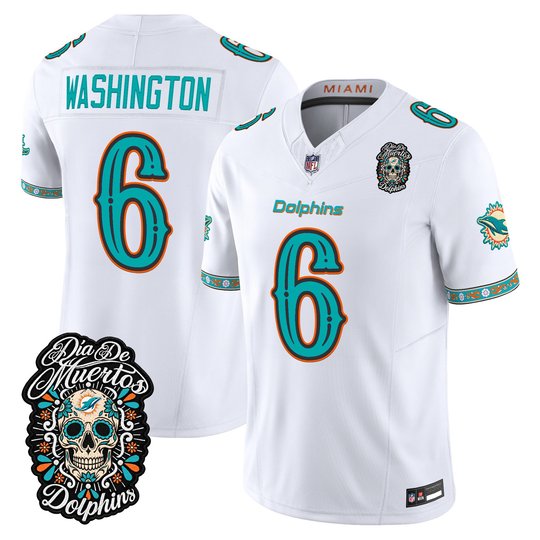 Men's Miami Dolphins Día de los Muertos Vapor Limited Jersey - All Stitched