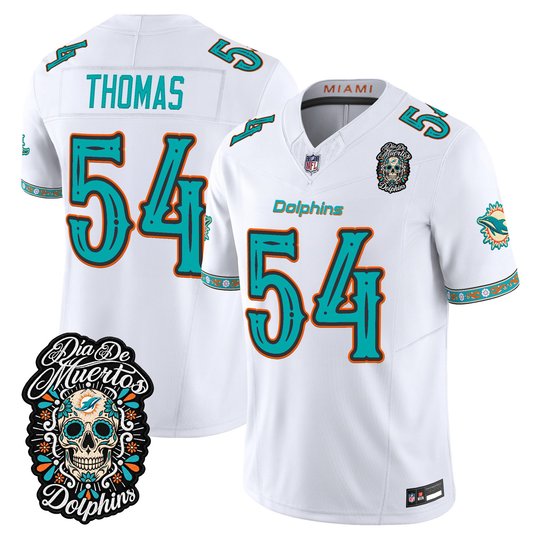 Men's Miami Dolphins Día de los Muertos Vapor Limited Jersey - All Stitched