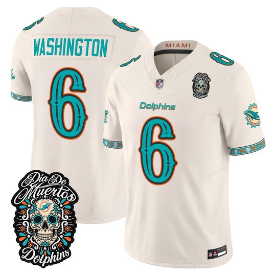 Men's Miami Dolphins Día de los Muertos Vapor Limited Jersey - All Stitched