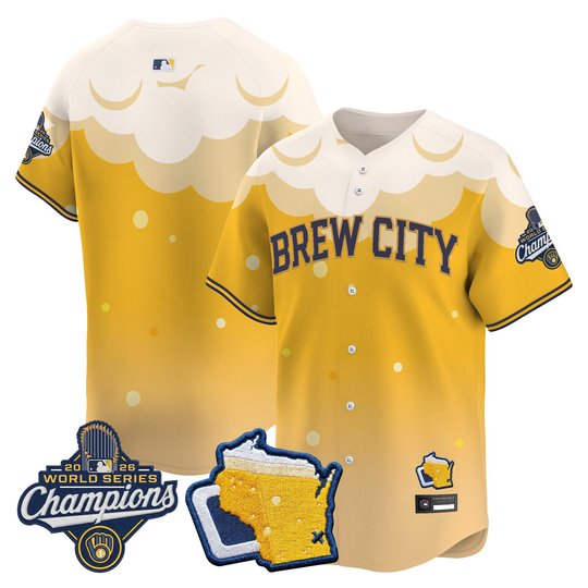 Men's Milwaukee Brewers "Brew City Edition" 2026 World Series Champions Vapor Premier Limited Jersey - Stitched