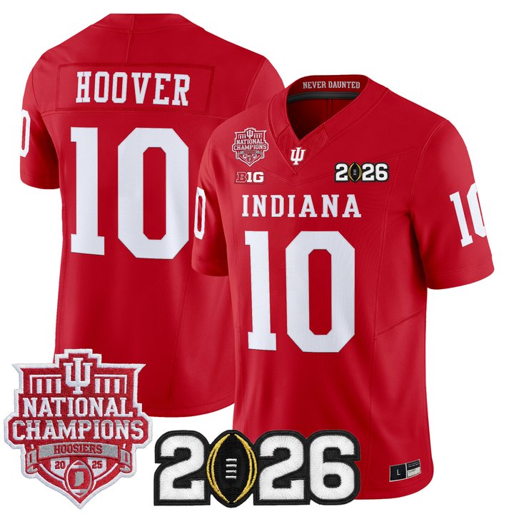 Men's Indiana Hoosiers 2025 National Champions & 2026 CFP Final Patch Vapor Limited Jersey - All Stitched
