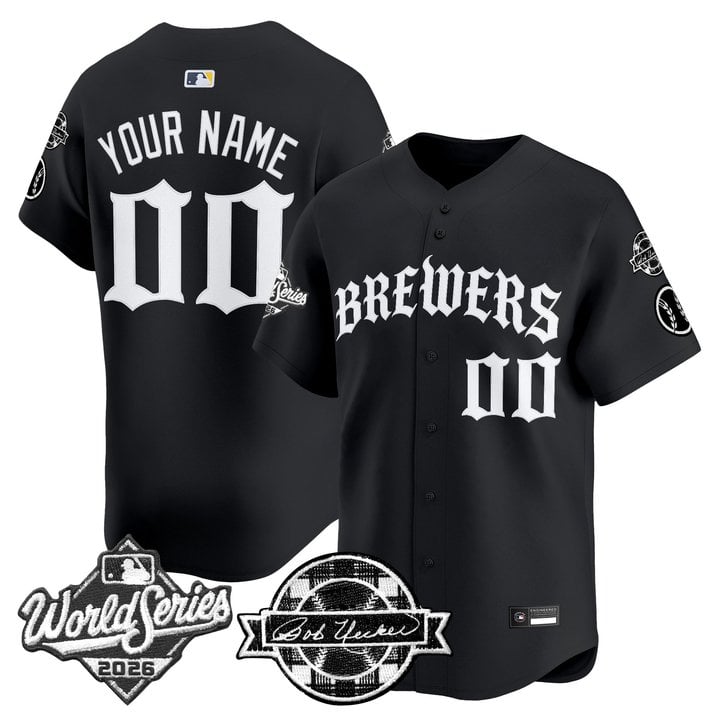 Milwaukee Brewers 2026 World Series Vapor Premier Limited Custom Jersey - Old English Edition - All Stitched