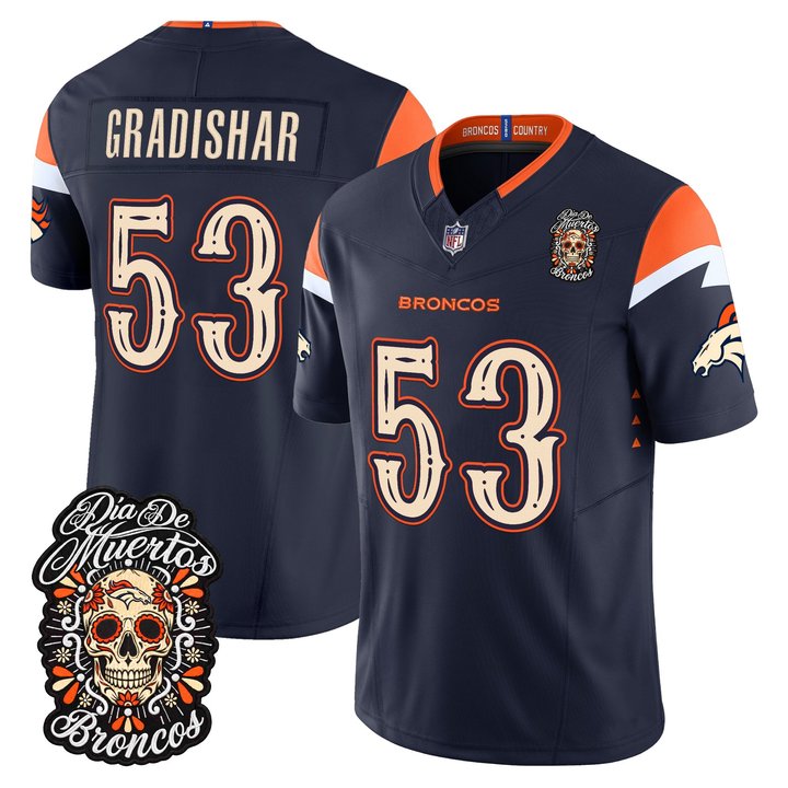 Men's Denver Broncos Día de los Muertos Vapor Limited Jersey - All Stitched