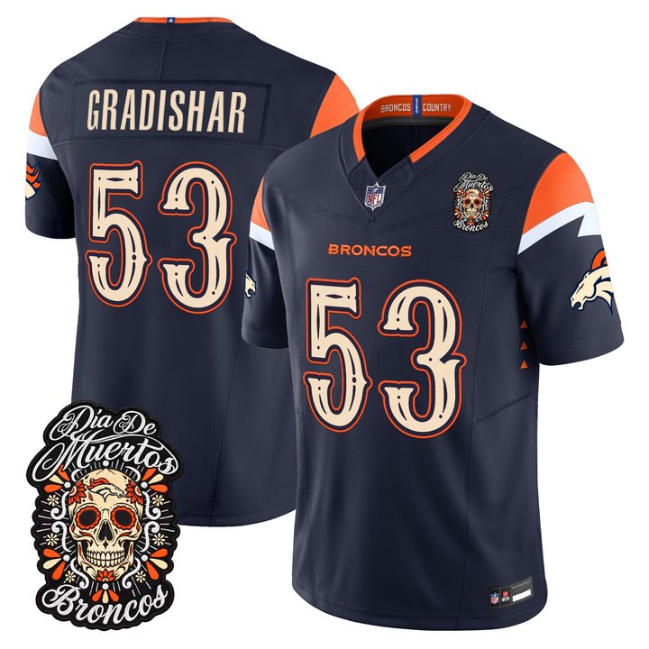 Men's Denver Broncos Día de los Muertos Vapor Limited Jersey - All Stitched