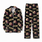 San Francisco 49ers Long Sleeve Satin Pajama Set V2