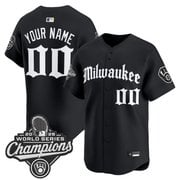 Milwaukee Brewers 2026 World Series Champions Vapor Premier Limited Custom Jersey - Gothic Edition - All Stitched