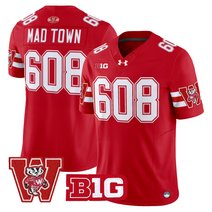 Men's Wisconsin Badgers Throwback Vapor Limited Jersey - All Stitched