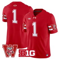 Men's Wisconsin Badgers Throwback Vapor Limited Jersey - All Stitched