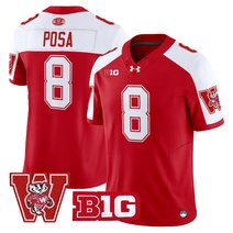 Men's Wisconsin Badgers Throwback Vapor Limited Jersey - All Stitched
