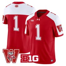 Men's Wisconsin Badgers Throwback Vapor Limited Jersey - All Stitched