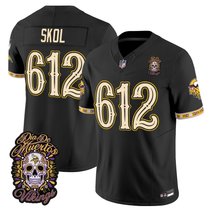 Men's Minnesota Vikings Día de los Muertos Vapor Limited Jersey - All Stitched