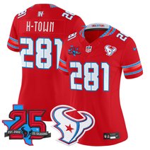 Women's Houston Texans 2026 "Rivalries" Vapor Limited Jersey - 25th Year Anniversary Patch - All Stitched