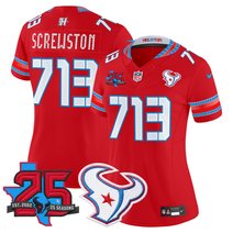 Women's Houston Texans 2026 "Rivalries" Vapor Limited Jersey - 25th Year Anniversary Patch - All Stitched