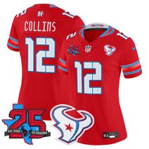 Women's Houston Texans 2026 "Rivalries" Vapor Limited Jersey - 25th Year Anniversary Patch - All Stitched