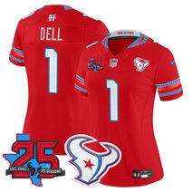 Women's Houston Texans 2026 "Rivalries" Vapor Limited Jersey - 25th Year Anniversary Patch - All Stitched
