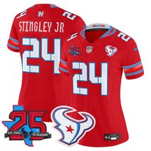 Women's Houston Texans 2026 "Rivalries" Vapor Limited Jersey - 25th Year Anniversary Patch - All Stitched