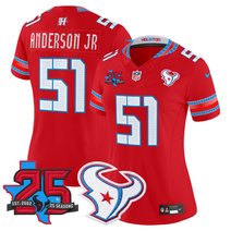Women's Houston Texans 2026 "Rivalries" Vapor Limited Jersey - 25th Year Anniversary Patch - All Stitched